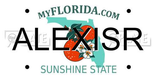ALEXISR Florida License Plate