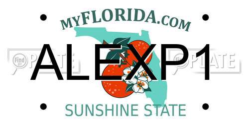 ALEXP1 Florida License Plate