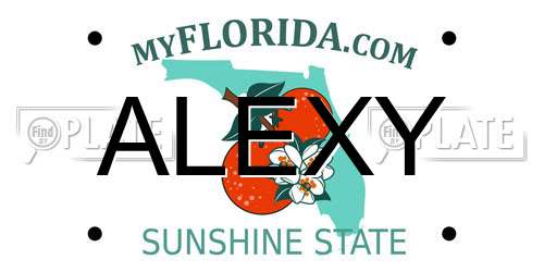 ALEXY Florida License Plate