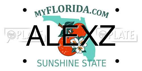 ALEXZ Florida License Plate