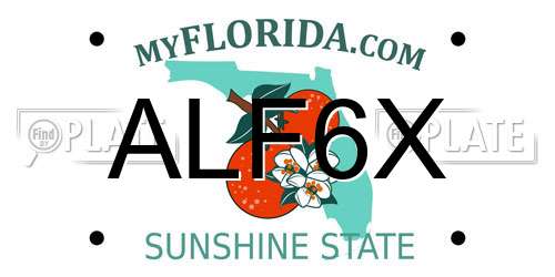 ALF6X Florida License Plate