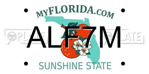 ALF7M Florida License Plate