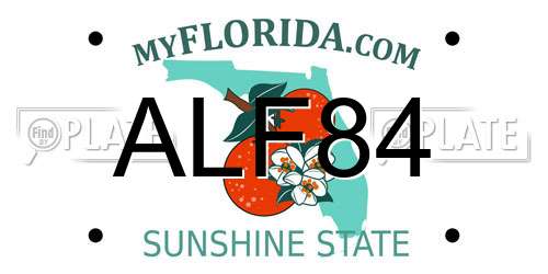 ALF84 Florida License Plate