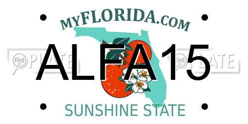 ALFA15 Florida License Plate