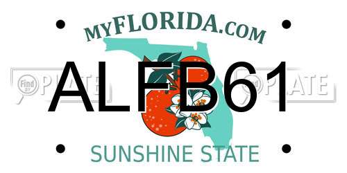ALFB61 Florida License Plate