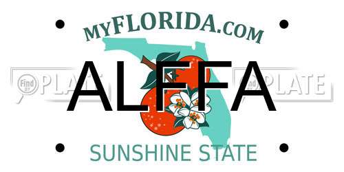 ALFFA Florida License Plate