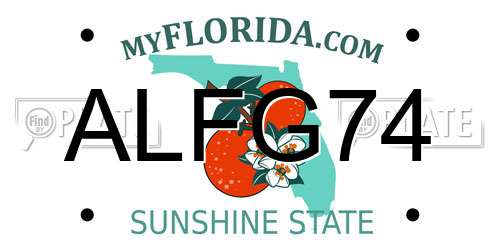 ALFG74 Florida License Plate