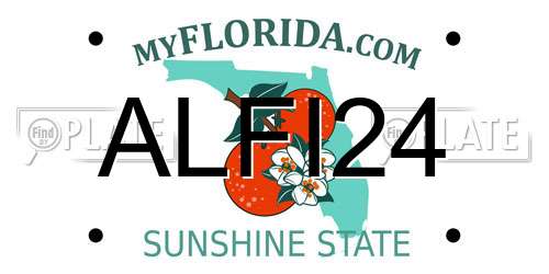 ALFI24 Florida License Plate