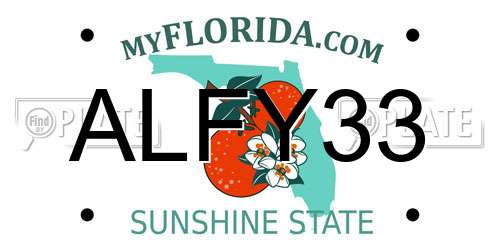ALFY33 Florida License Plate