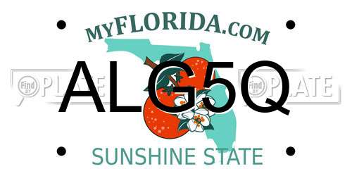ALG5Q Florida License Plate