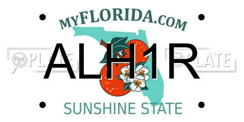 ALH1R Florida License Plate