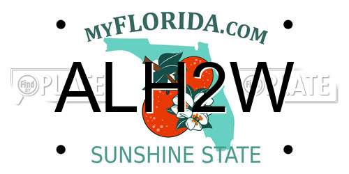 ALH2W Florida License Plate