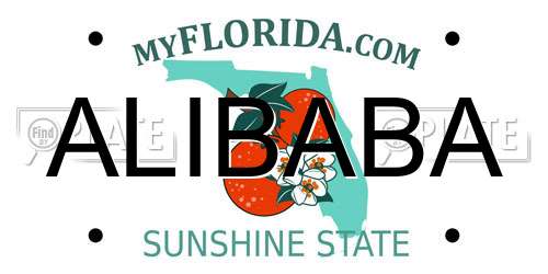 ALIBABA Florida License Plate