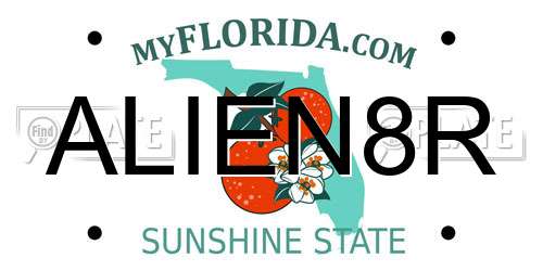 ALIEN8R Florida License Plate