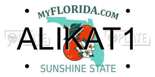ALIKAT1 Florida License Plate