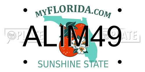 ALIM49 Florida License Plate