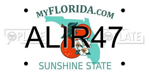 ALIR47 Florida License Plate