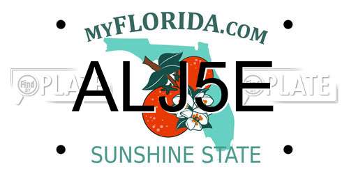 ALJ5E Florida License Plate