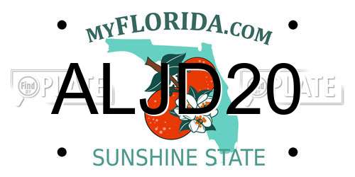 ALJD20 Florida License Plate