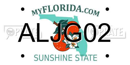 ALJG02 Florida License Plate