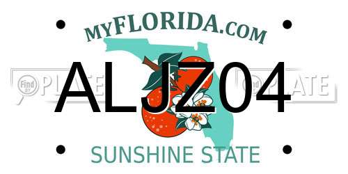 ALJZ04 Florida License Plate