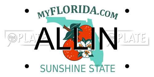 ALLIN Florida License Plate