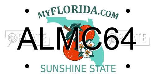 ALMC64 Florida License Plate