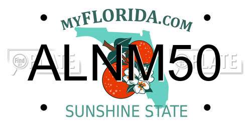ALNM50 Florida License Plate