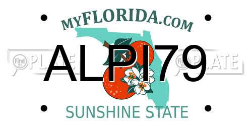 ALPI79 Florida License Plate