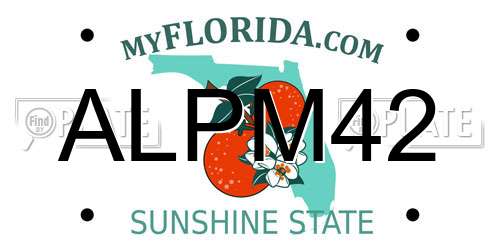 ALPM42 Florida License Plate