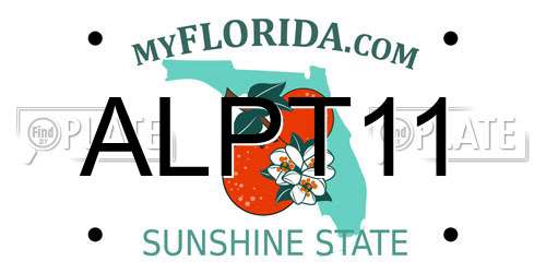 ALPT11 Florida License Plate