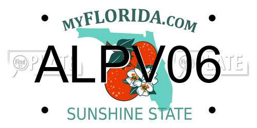 ALPV06 Florida License Plate