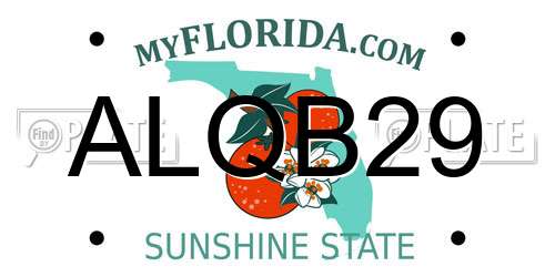 ALQB29 Florida License Plate