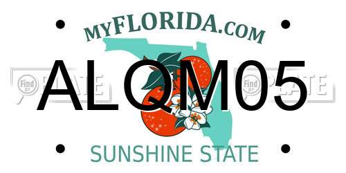 ALQM05 Florida License Plate