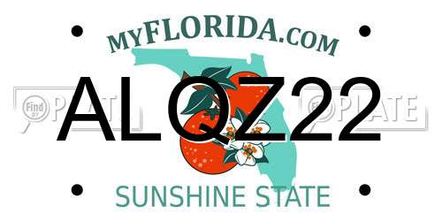 ALQZ22 Florida License Plate