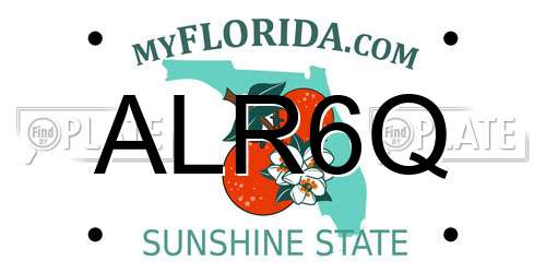 ALR6Q Florida License Plate