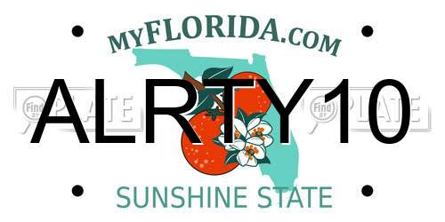 ALRTY10 Florida License Plate