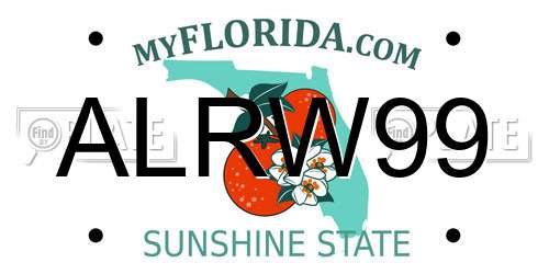 ALRW99 Florida License Plate