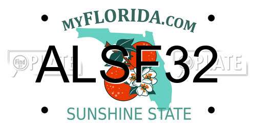 ALSF32 Florida License Plate