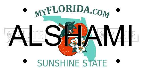ALSHAMI Florida License Plate
