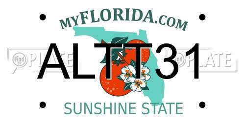 ALTT31 Florida License Plate