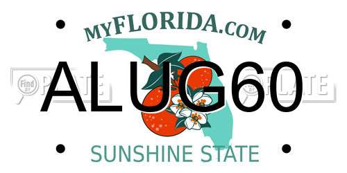 ALUG60 Florida License Plate