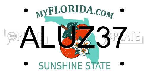 ALUZ37 Florida License Plate