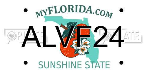 ALVF24 Florida License Plate
