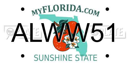 ALWW51 Florida License Plate