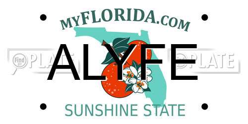 ALYFE Florida License Plate