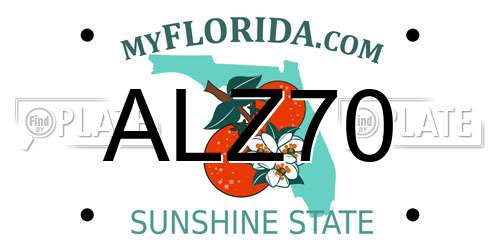 ALZ70 Florida License Plate