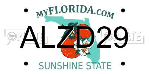 ALZD29 Florida License Plate