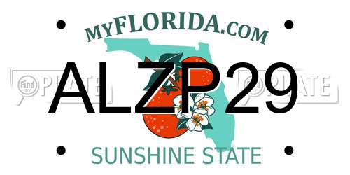 ALZP29 Florida License Plate
