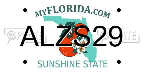 ALZS29 Florida License Plate